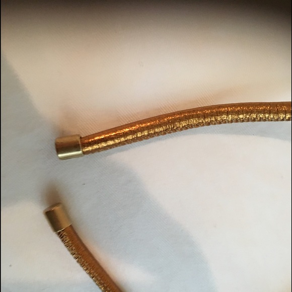 CHRISTIAN DIOR flat gold-tone ankle-strap sandals - Picture 6 of 7